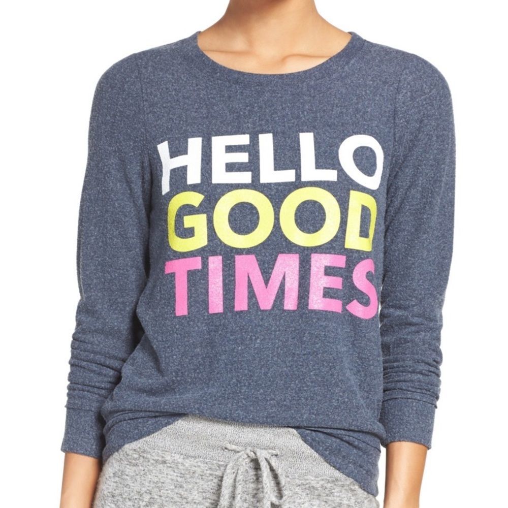 Chaser Graphic Sweatshirt Long Sleeve Medium Blue